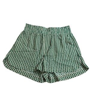 a new day Green Geometric High Waist Shorts